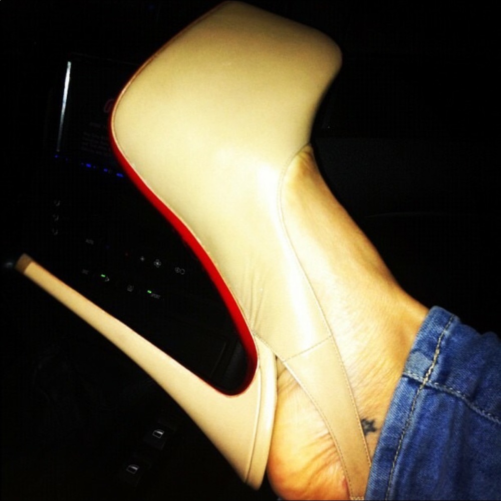 CHRISTIAN LOUBOUTIN PLATFORM SLINGBACK PUMPS
